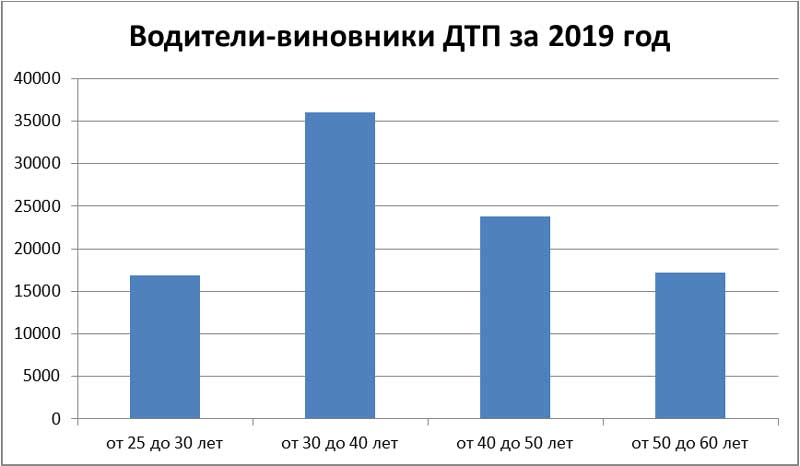 Статистика виновников ДТП за 2019 год